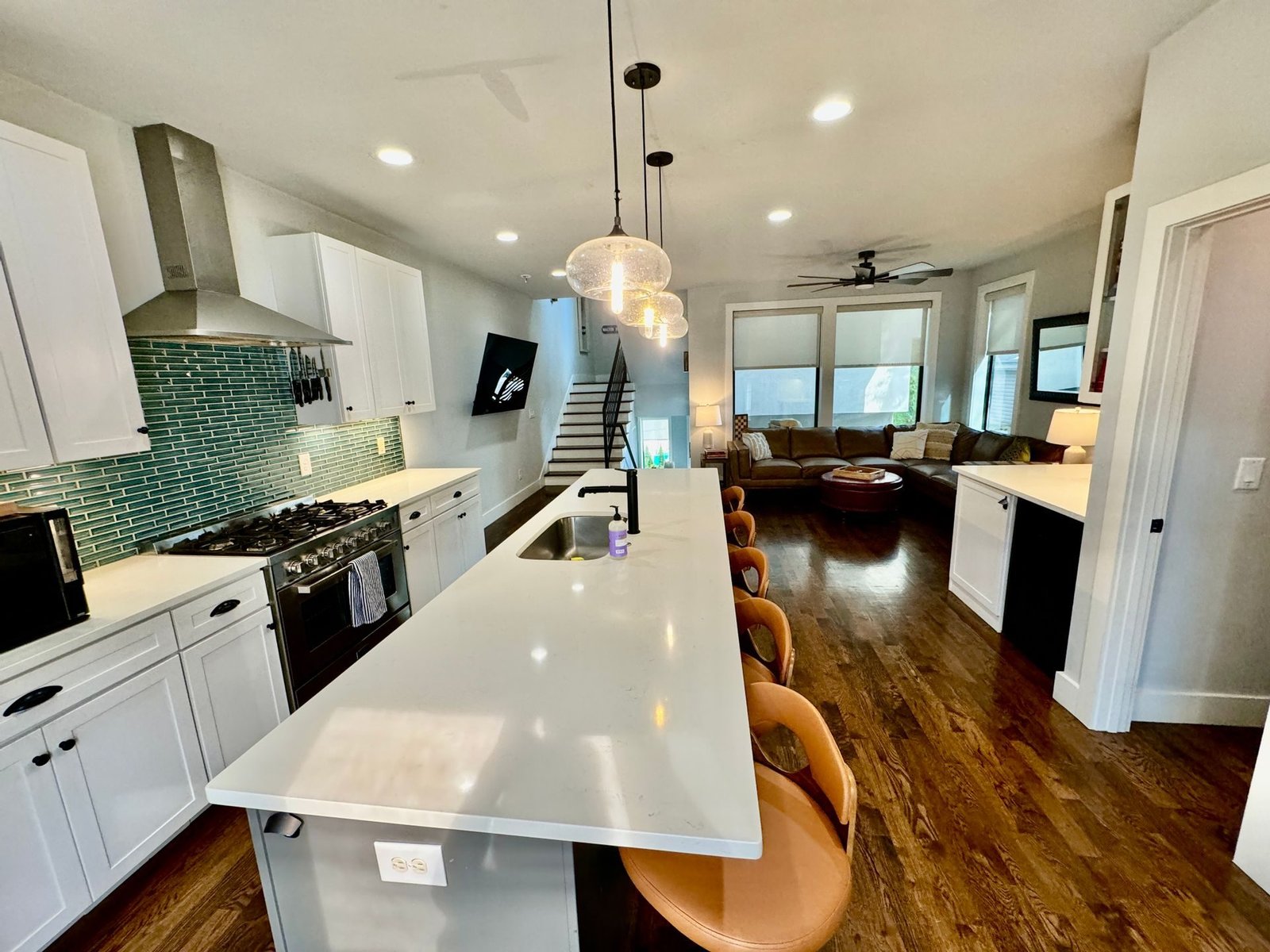 Large open kitchen at Sylvan Park House, Nashville